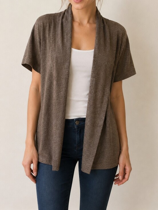 Jacob Sweaters - Size Xs gray summer short sleeve cardigan sweater